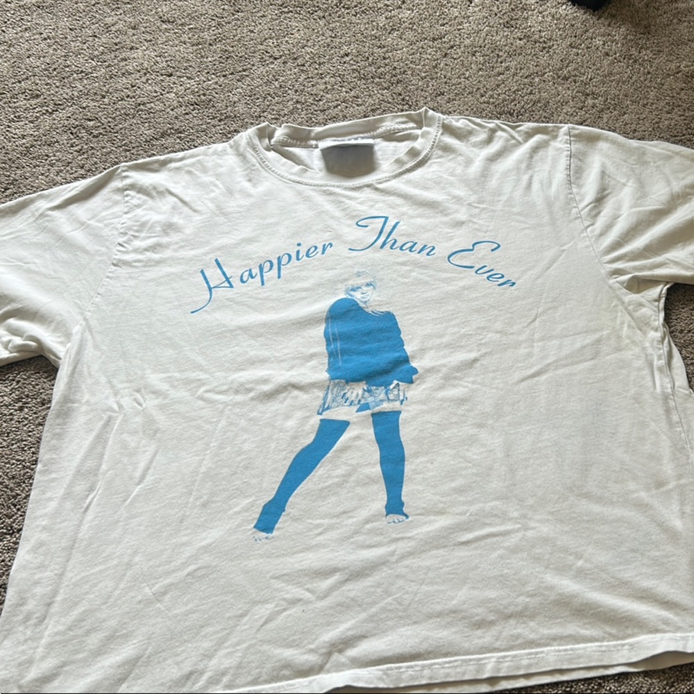 Billie Eilish 2022 World Tour Graphic Tee Size XL